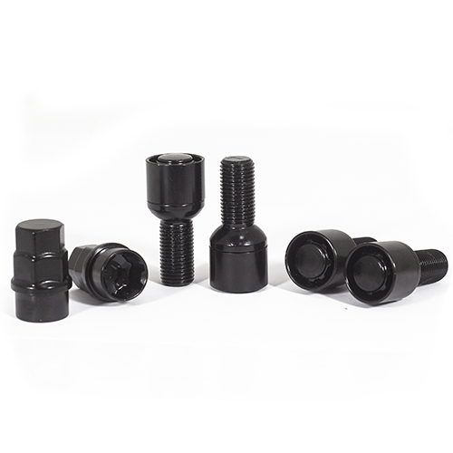 БОЛТ СЕКР. BLACK ( M14*1,5 ) H=27 (LB 009) (4+2 KEY) PLASTIC PACK СФЕРА