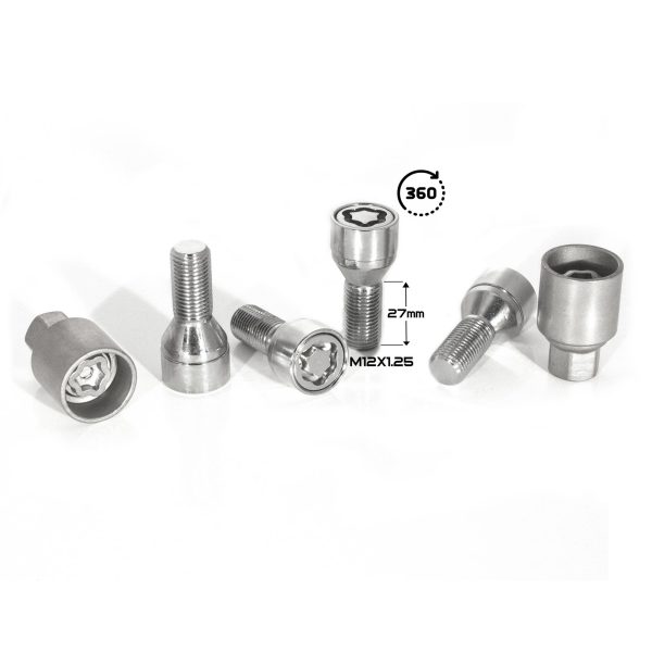 БОЛТ СЕКР. ( M12*1,25 ) H=27 (LB 0081SL) (4+2 KEY) PLASTIC PACK