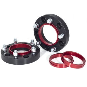 Spacer Н=30 мм Шпилька 14*1,5 PCD5*150  DIA 110.1 BLACK + RED_CB