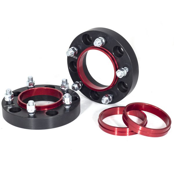 Spacer Н=30 мм Шпилька 14*1,5 PCD5*150  DIA 110.1 BLACK + RED_CB