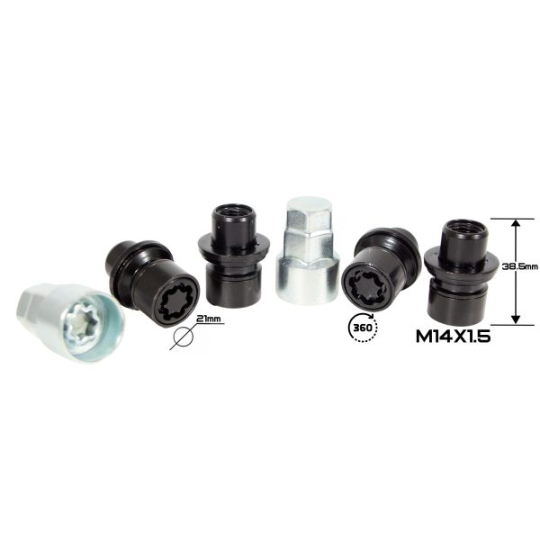 ГАЙКА СЕКР. BLACK ( M14*1,5 ) L=38,5 (LN 0111SL) (4+2 KEY) ORIGINAL LEXUS