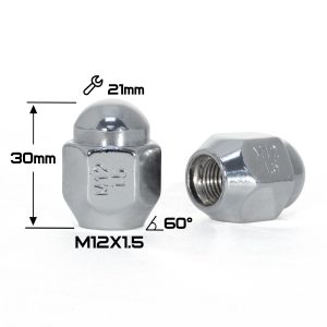 4c31c80f52e2b4508a8d3ce7c290a53c ГАЙКА КОНУС CHROME М12*1,5 (L30 NEX 21)