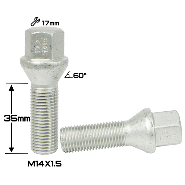 БОЛТ КОНУС DACROMET М14*1,5 (H35 NEX 17) B 001