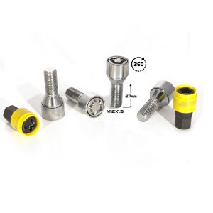 БОЛТ СЕКР. ( M12*1,5 ) H=27 (LB 008SL) (4+2 KEY) PLASTIC PACK