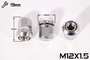 Гайка ХРОМ ЛЮФТ M12*1,5  (L35 NEX 19)