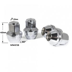 ГАЙКА ХРОМ TESLA ORIGINAL М14*1,5  L=42mm N044