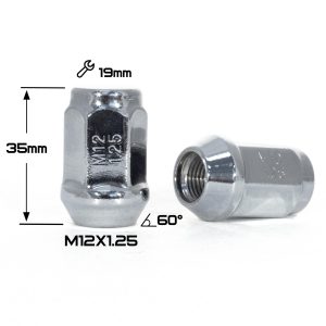 a90340896aa60396316af54ab30f2b0f ГАЙКА КОНУС CHROME М12*1,25 (L35 NEX 19)