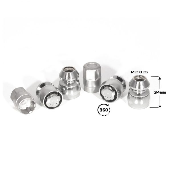 ГАЙКА СЕКР. ( M12*1,25 ) L=34 (LN 0031) (4+2 KEY) PLASTIC PACK