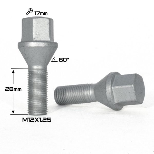 БОЛТ КОНУС DACROMET М12*1,25 (H28 NEX 17) B 001