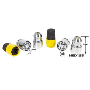 ГАЙКА СЕКР. ( M12*1,25 ) L=34 (LN 0031SLC36) (4+2 KEY) PLASTIC PACK