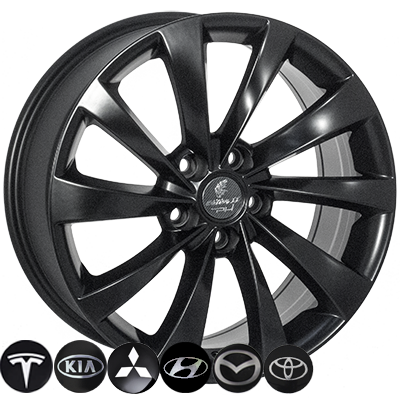 ZW-BKY0001 MATTBLACK R19*8.5J PCD5*114.3 ET40 DIA 67.1